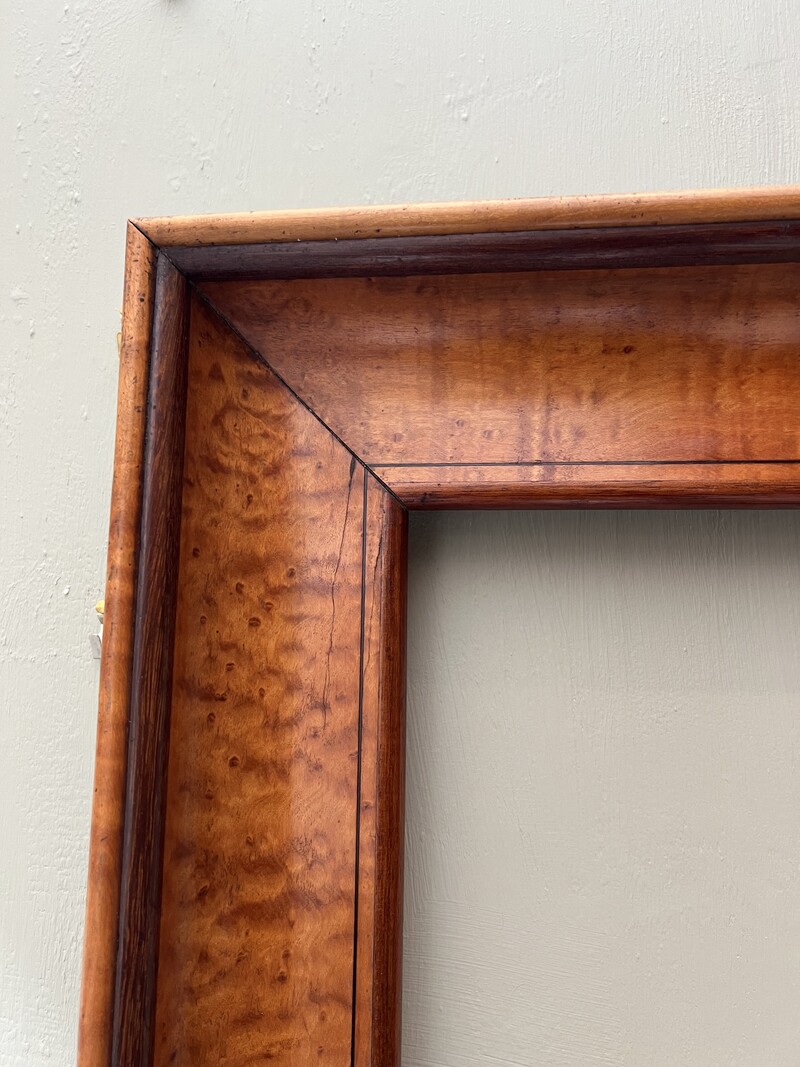 19th Century Mahogany Burl Frame