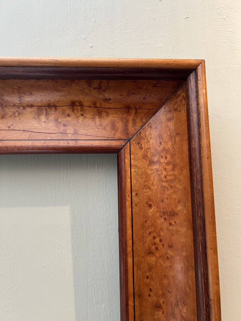 19th Century Mahogany Burl Frame