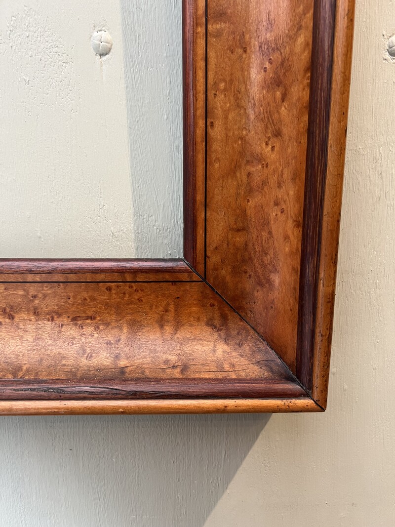 19th Century Mahogany Burl Frame