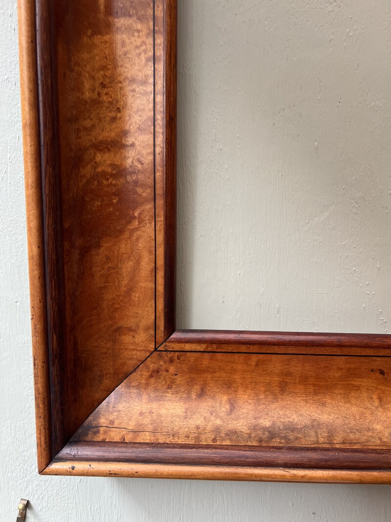 19th Century Mahogany Burl Frame