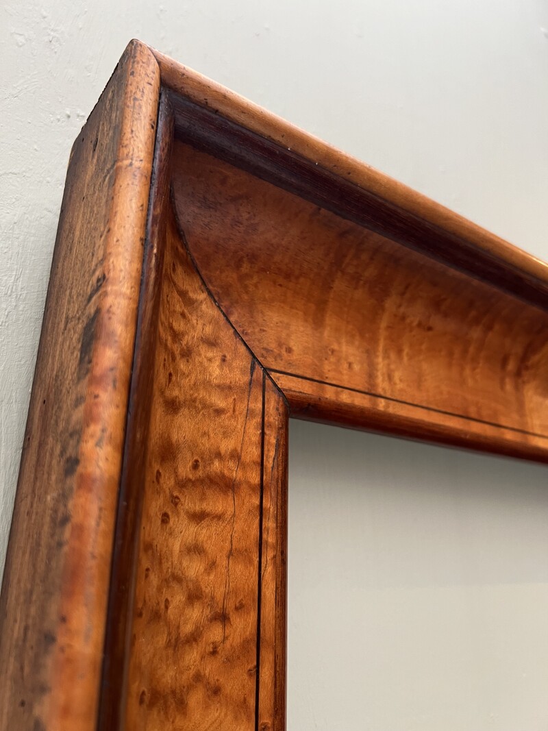 19th Century Mahogany Burl Frame